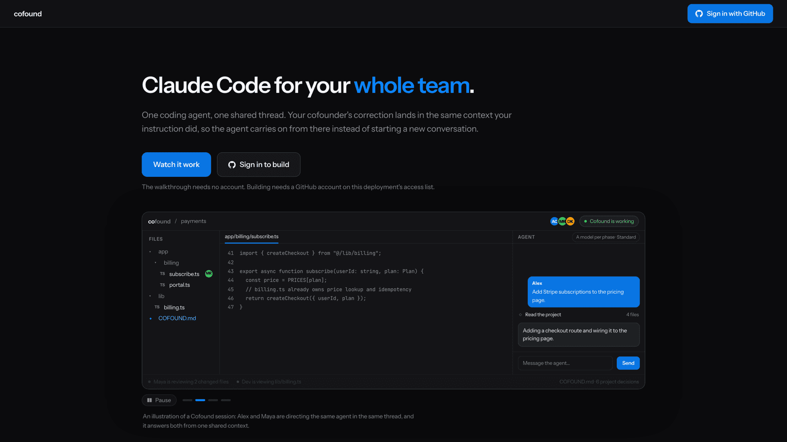 Cofound — project visual