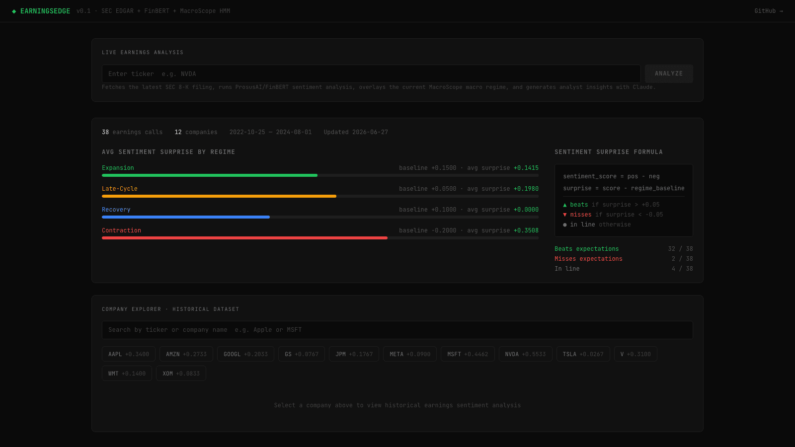 EarningsEdge — project visual